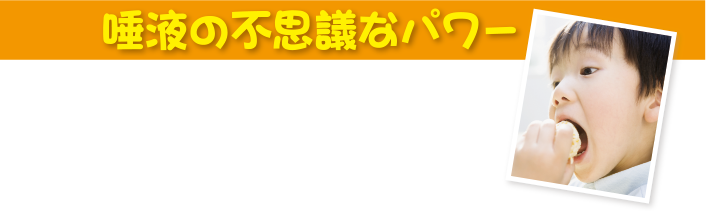 唾液の不思議なパワー